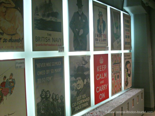 Churchill Museum London.  War Posters.